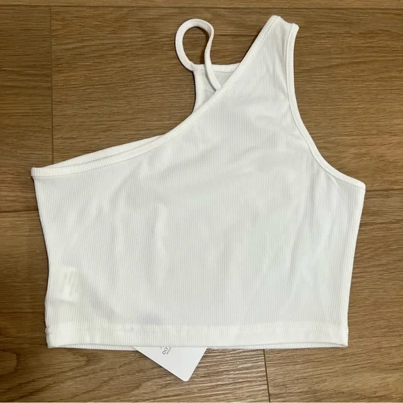 Solid Knitted Casual O-neck Irregular Sleeveless Skinny Crop Size S - Picture 2 of 3